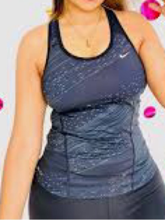 Nike Other - Nike Dri-FIT Dark Gray Patterned Racerback Tank